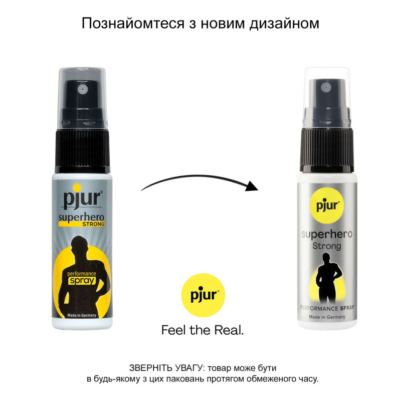 Спрей-пролонгатор Pjur Superhero Strong Spray 20 ml, вигляд збоку