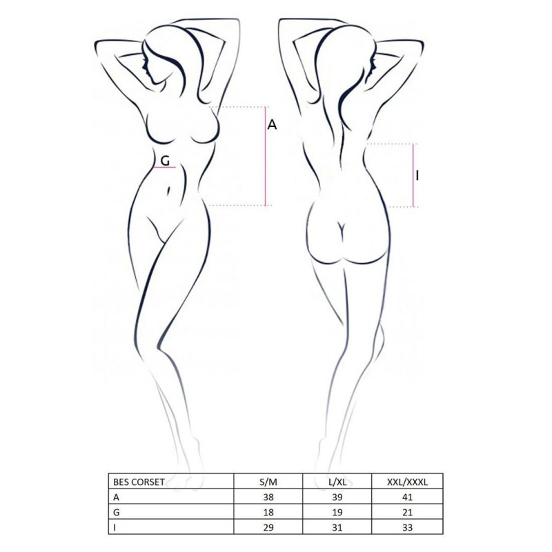 Упаковка корсету Passion Exclusive BES CORSET XXL/XXXL чорний