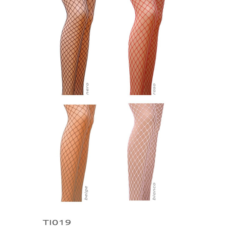Упаковка колготок в сіточку Passion TI019 Кабаретка 1/2 fishnet nero