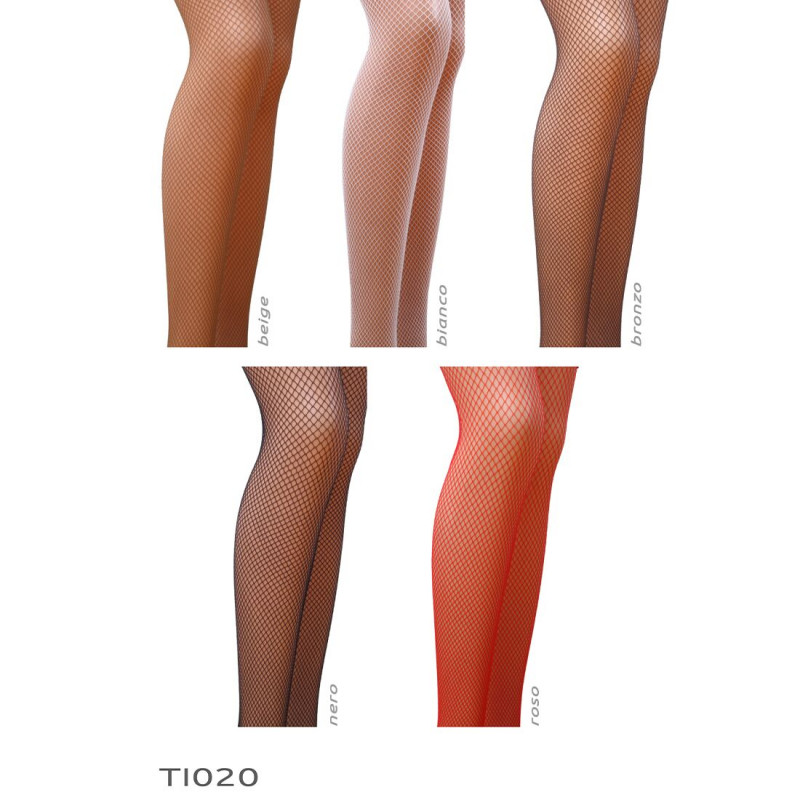 Колготки Passion TI020 Кабаретка 1/2 fishnet nero - вигляд збоку