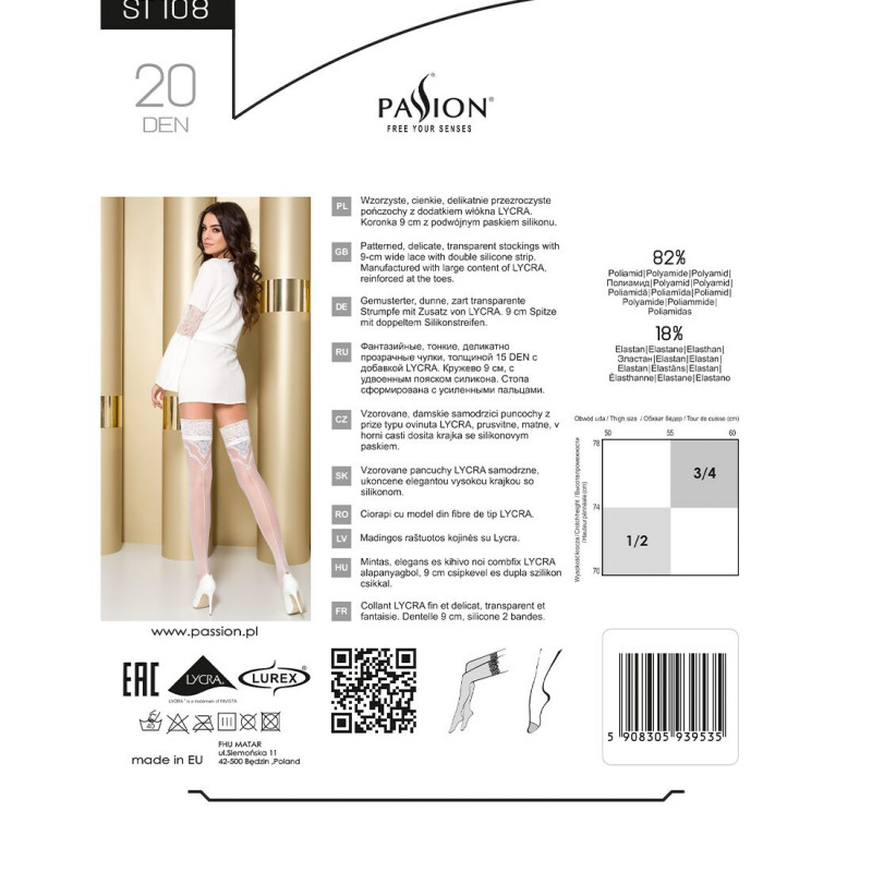 Панчохи Passion ST108 1/2 nero - демонстрація м'якої текстури тканини