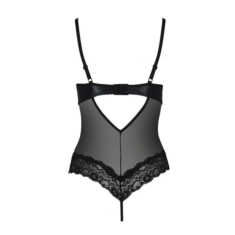 Елегантне чорне боді Passion Exclusive NORTH BODY L/XL в стильному пакуванні