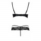 Макрозйомка елементів комплекту білизни Passion Exclusive NORTH SET S/M, чорний