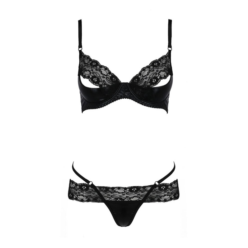 Упаковка комплекту білизни Passion Exclusive NORTH SET XXL/XXXL, чорний