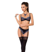 Комплект белья Passion Exclusive GISELE SET L/XL, black