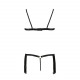 Комплект білизни Passion Exclusive KASSANDRA SET OpenBra L/XL чорний - загальний вигляд, комплект