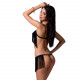 Комплект білизни Passion Exclusive KASSANDRA SET OpenBra S/M чорний - вид збоку, деталі крою