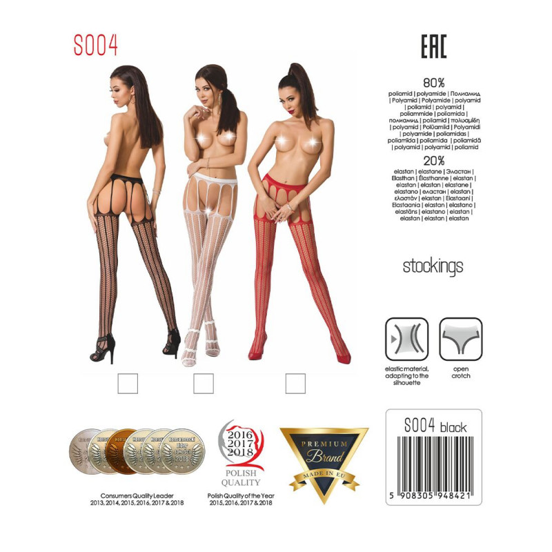 Колготки-бодістокінг Passion S004 red: упаковка бренду Passion, готовий подарунок