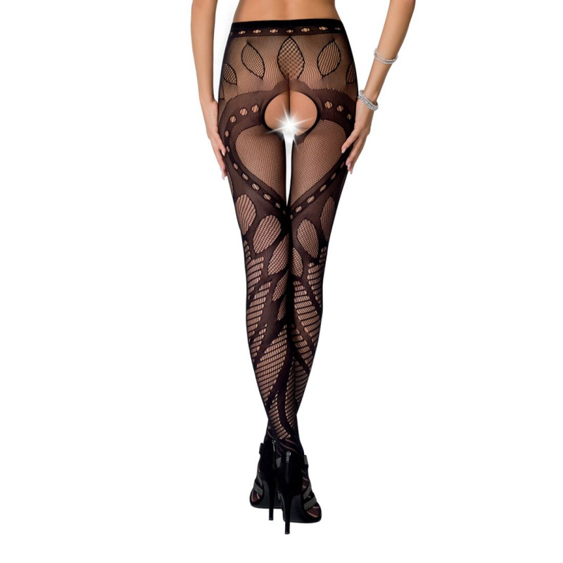 Колготки-бодістокінг Passion S007 black, детальний вигляд ажурного візерунка