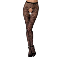 Бодистокинг Passion S010 black, с доступом, геометрический рисунок