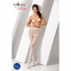 Колготки-бодістокінги Passion S012 One Size White - вид збоку, підкреслюють витонченість силуету