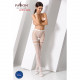 Сітчасті колготки Passion S015 One Size White - текстура сітки