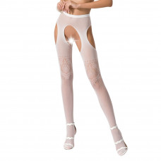 Колготки-бодістокінги Passion S017 One Size White — Keks-Hub