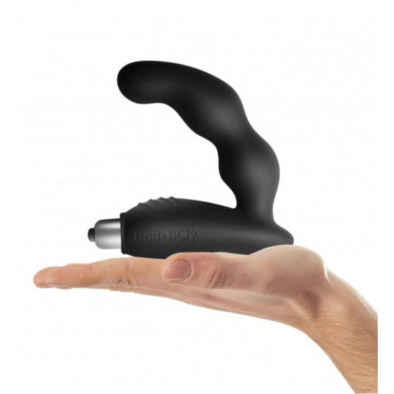 Упаковка вібромасажера простати Rocks Off Bad-Boy Black, брендова коробка
