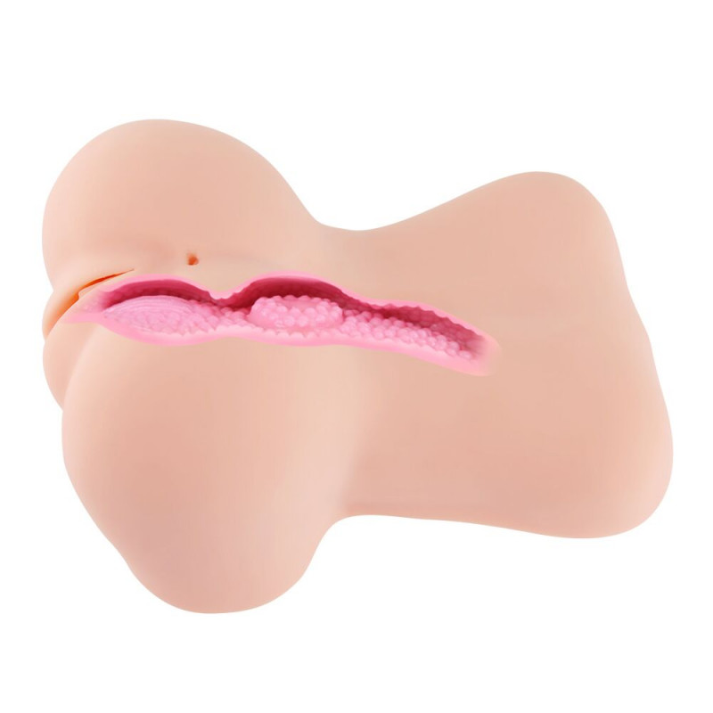 Мастурбатор-вагіна Kokos Adarashi -1 Double Layer Doggy-Style, білий, демонстрація