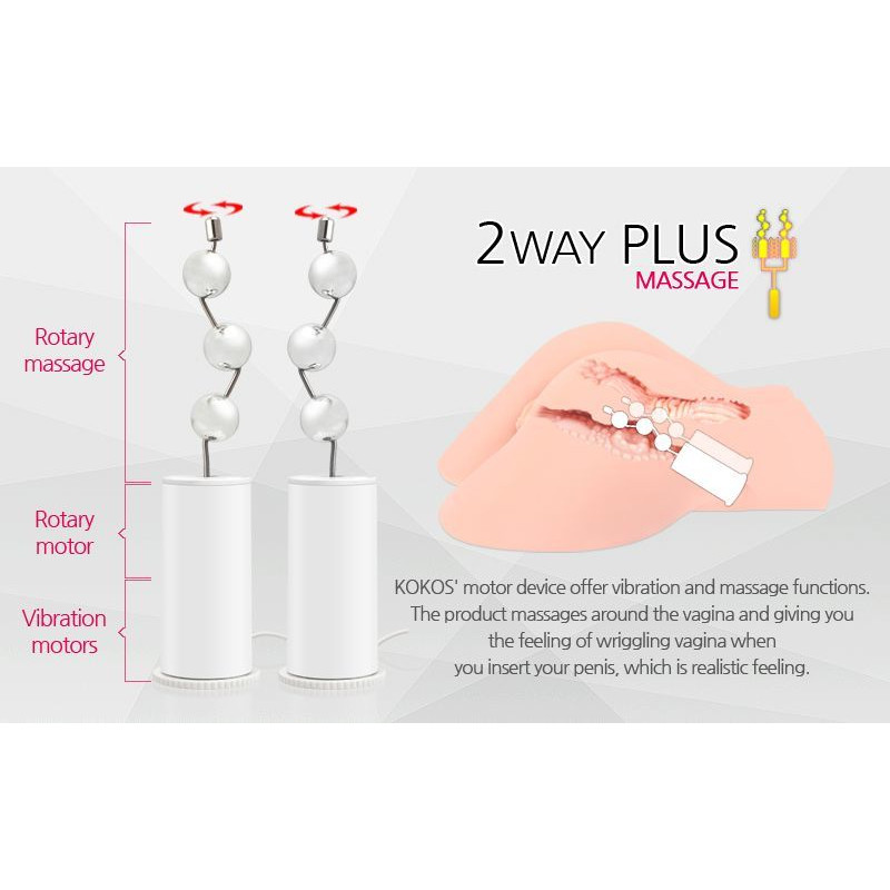 Масажна функція мастурбатора Kokos Big Hip Hera 2WayPlus