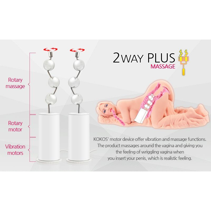 Комплектація мастурбатора Kokos Valentina 2WayPlus: мастурбатор, інструкція, кабель
