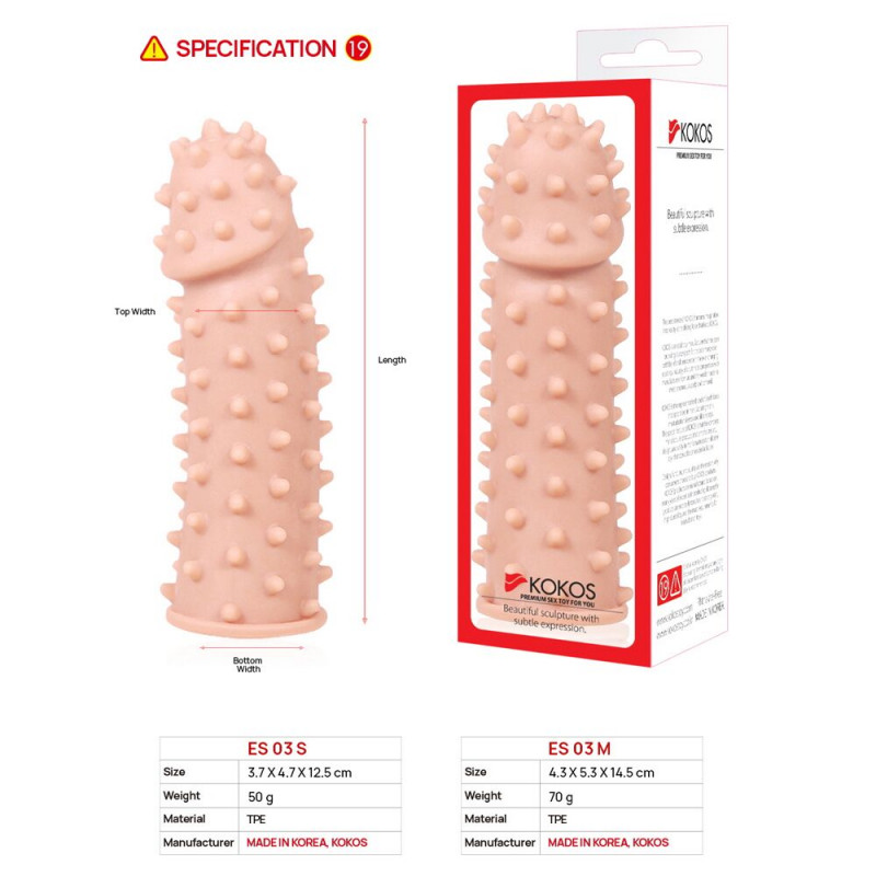 Насадка на член Kokos Extreme Sleeve ES.03 розмір S - використання