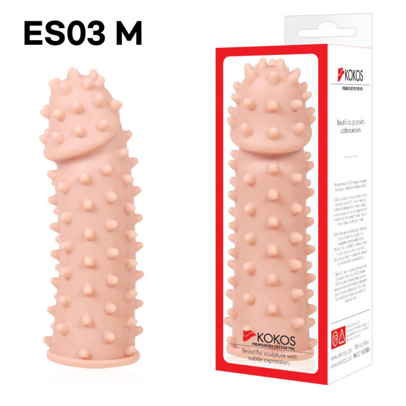 Утолщающая насадка Kokos Extreme Sleeve ES.03 M, текстура материала