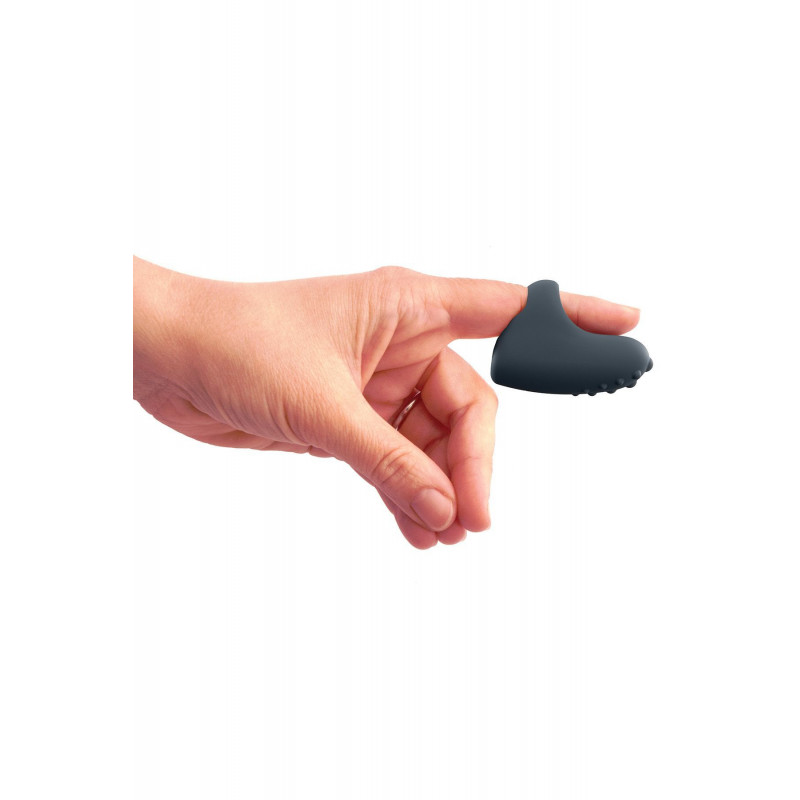 Вібратор Dorcel MAGIC FINGER Black у розрізі, що демонструє його внутрішню механіку та якісні матеріали