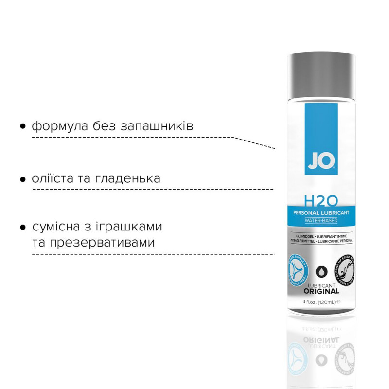Упаковка лубриканта JO H2O ORIGINAL 120 мл