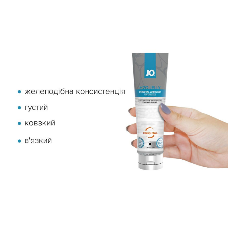 Упаковка лубриканта JO H2O JELLY Original 120 мл - стильний дизайн