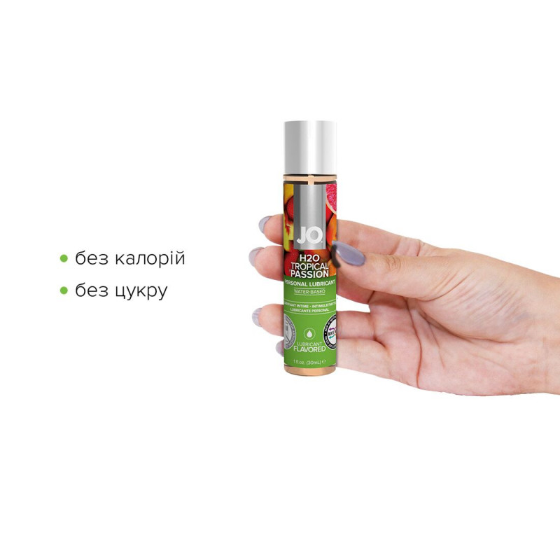 JO H2O Tropical Passion 30 мл - вид збоку, демонстрація пляшечки