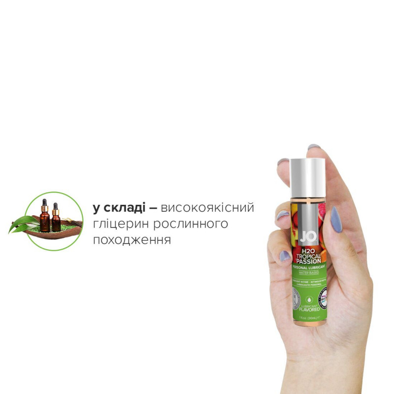JO H2O Tropical Passion 30 мл - текстура, крапля змазки