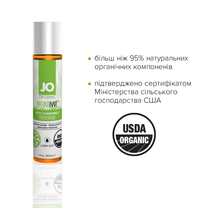 Текстура смазки JO NATURALOVE ORGANIC на водній основі - для зручності використання