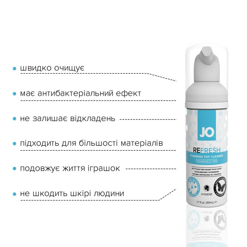 Упаковка пінки JO REFRESH для іграшок