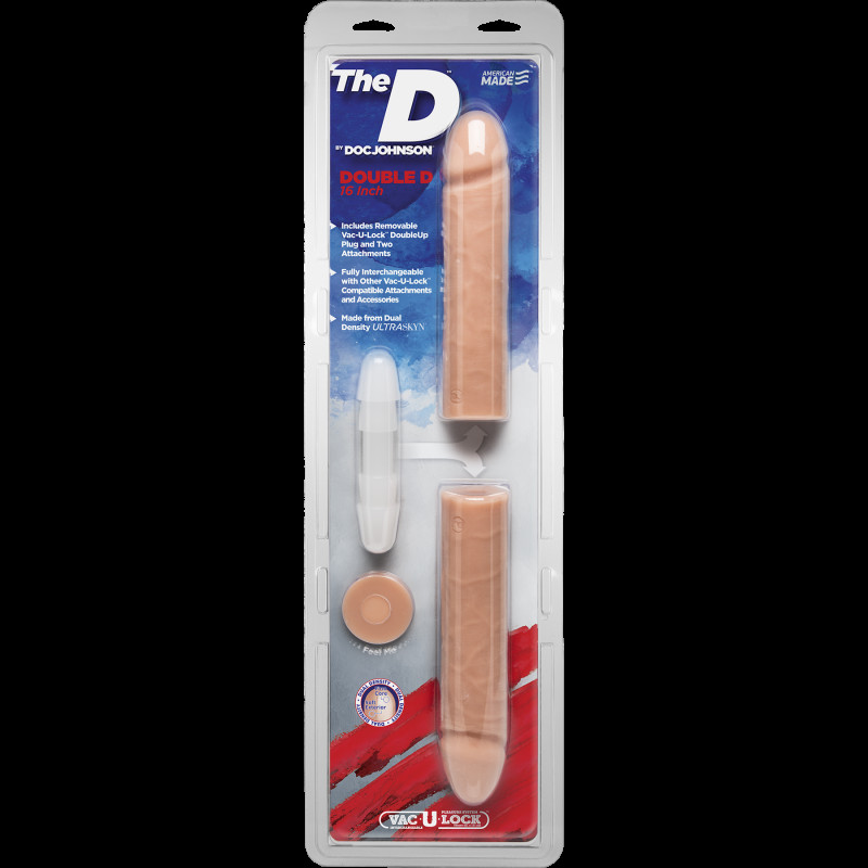 Текстура ULTRASKYN на подвійному фалоімітаторі Doc Johnson The D - Double D