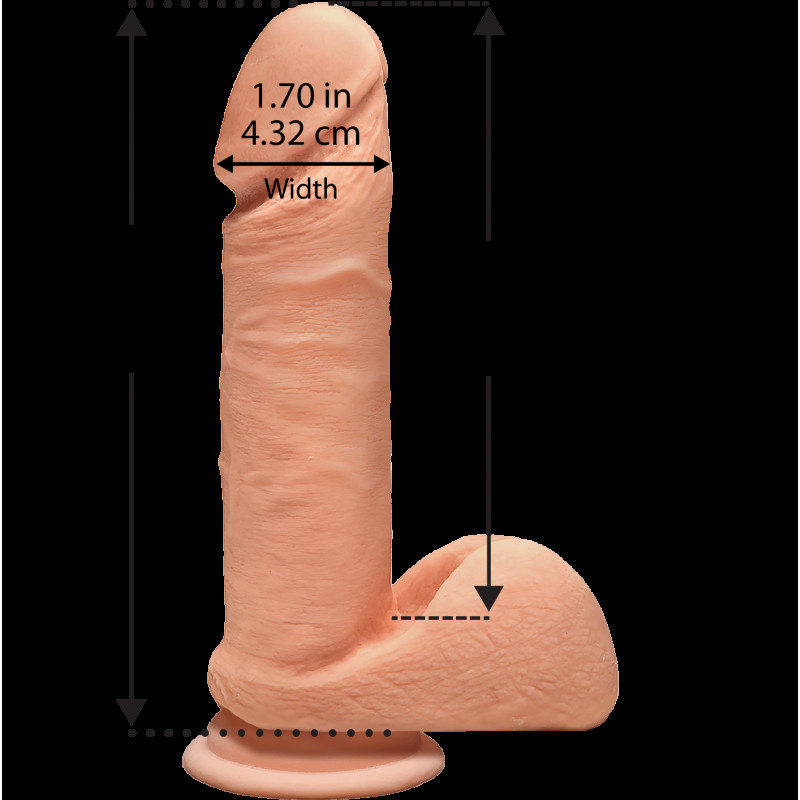 Фалоімітатор Doc Johnson The D - Perfect D - 7 Inch With Balls, детальний вигляд текстури ULTRASKYN