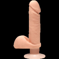 Фалоімітатор Doc Johnson The D - Perfect D - Вібруючий 7 дюймів з кульками - ULTRASKYN, діаметр 4,5 см