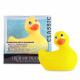 Вібромасажер Big Teaze Toys I Rub My Duckie Classic Yellow v2.0 - вигляд збоку, демонстрація форми
