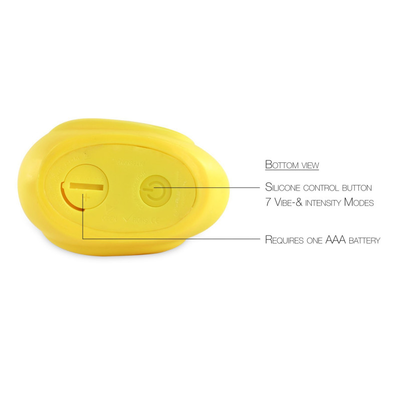 Вібромасажер 'Качечка' Big Teaze Toys I Rub My Duckie Classic Yellow v2.0 - у використанні, демонстрація розмірів