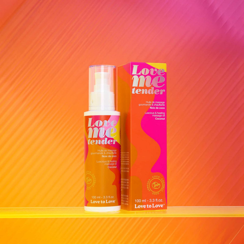 Масажна олія Love To Love Love Me Tender, кокос, вигляд збоку