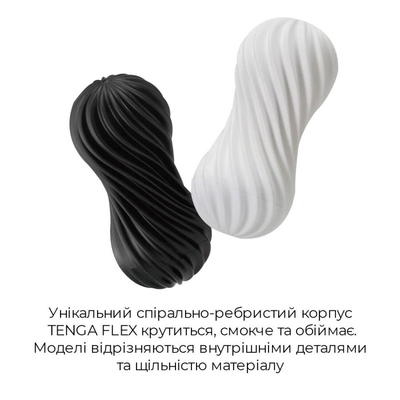 Упаковка мастурбатора Tenga Flex Silky White: стильна та дискретна