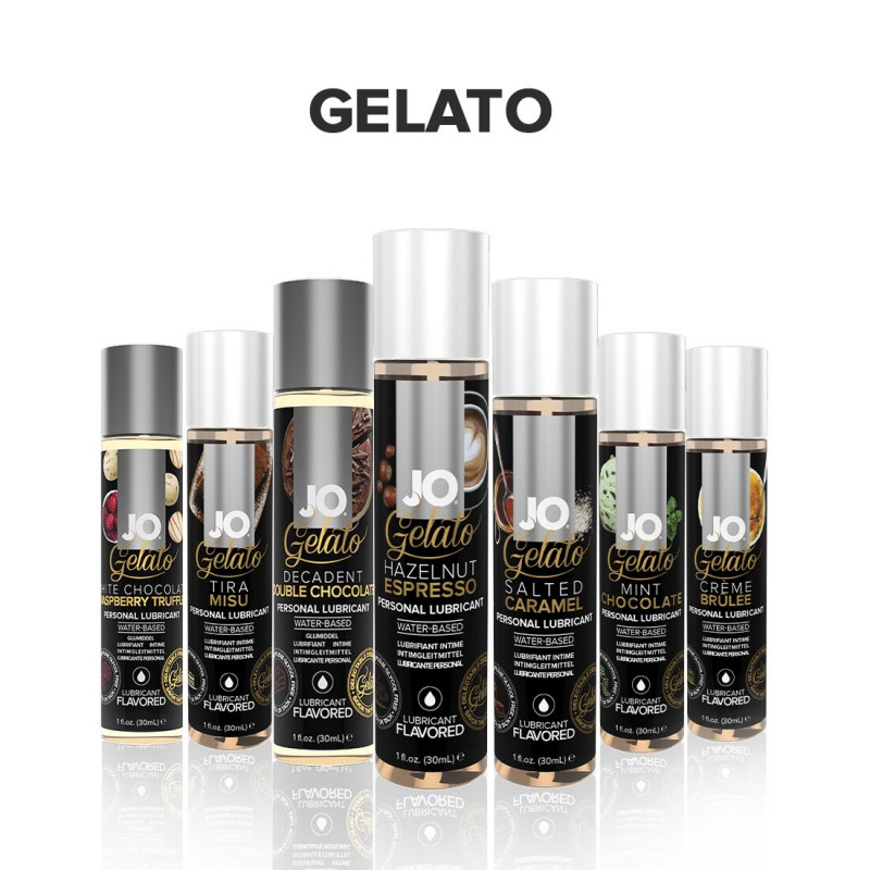 Деталі пляшечки лубриканту JO GELATO Hazelnut Espresso 120 мл