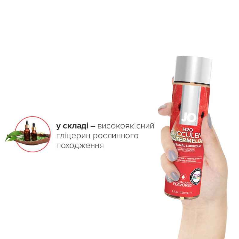 Текстура лубриканта JO H2O Watermelon 120 мл, гладка та шовковиста