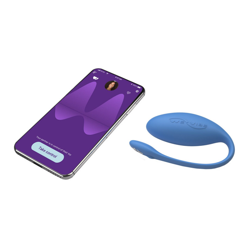 We-Vibe Jive Blue - бічний вид, акцент на ергономічній формі
