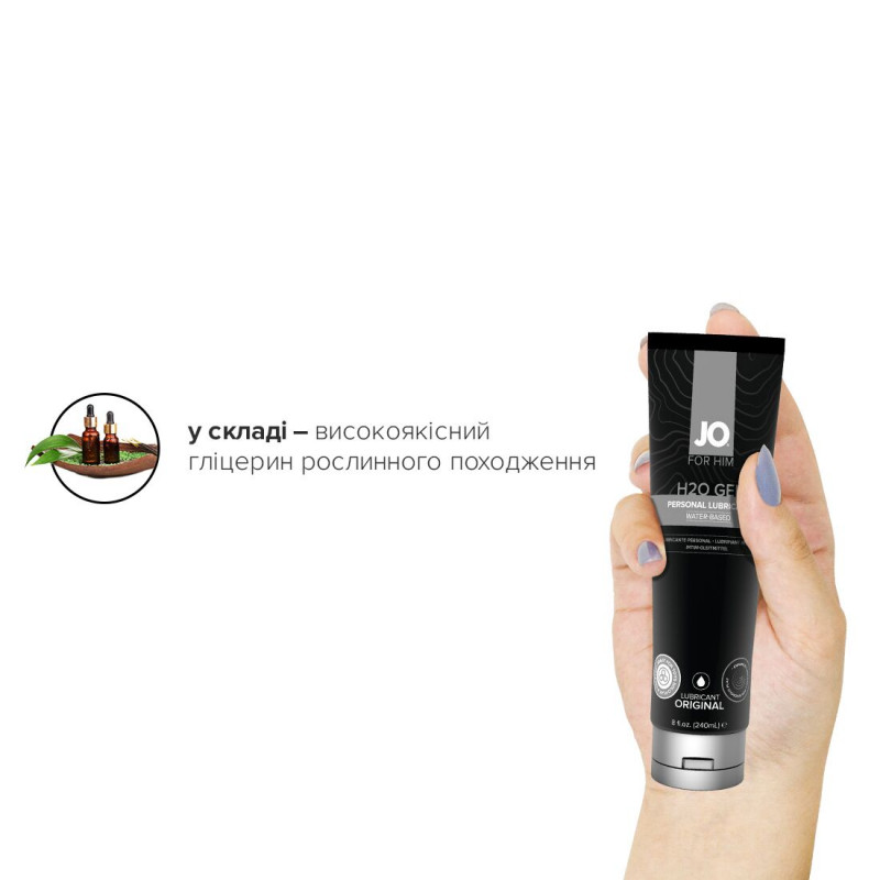 Густа змазка JO H2O GEL Original 240 мл: демонстрація нанесення