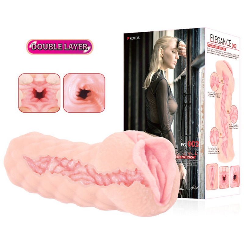 Мастурбатор Kokos Elegance 002 Double Layer - стильна упаковка бренду Kokos