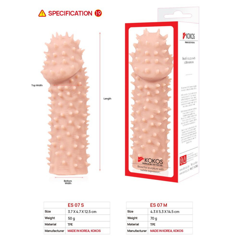 Упаковка насадки Kokos Extreme Sleeve ES.07 (M) - розмір M