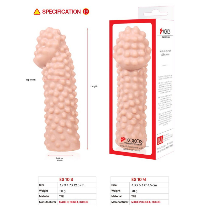 Насадка на член Kokos Extreme Sleeve ES.10 розмір M, комплект