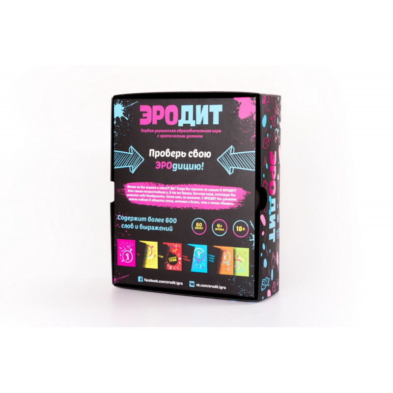 Еротична гра Эродит (RU) FunGamesShop - вигляд збоку, демонстрація компонентів