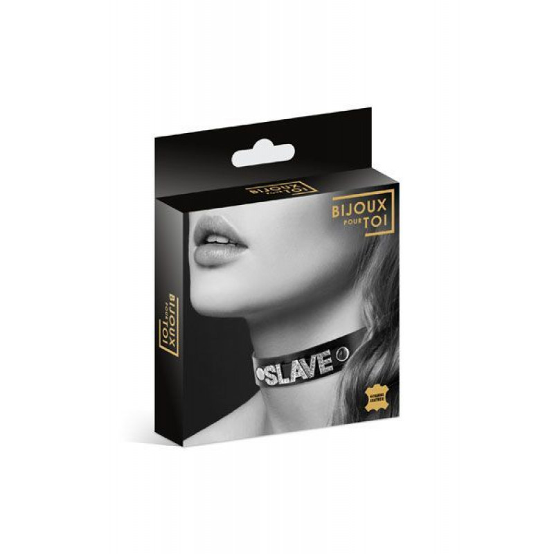 Упаковка чокера Bijoux Pour Toi SLAVE: вишукана коробка для зберігання, натуральна шкіра, бренд Bijoux Pour Toi