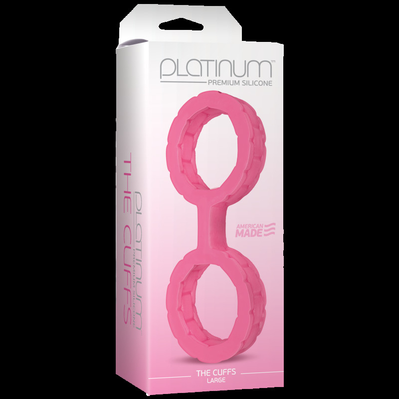 Упаковка силіконових наручників Doc Johnson The Cuffs Large Pink, рожеві