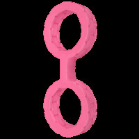 Наручники силіконові Doc Johnson The Cuffs Large Pink, що тягнуться, для рук та ніг