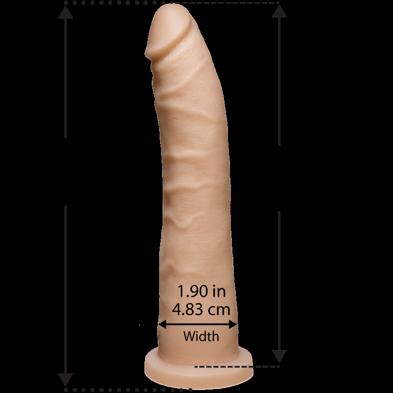 Фалоімітатор Doc Johnson TRUSKYN Slim 9 Inch, вигляд збоку, деталі