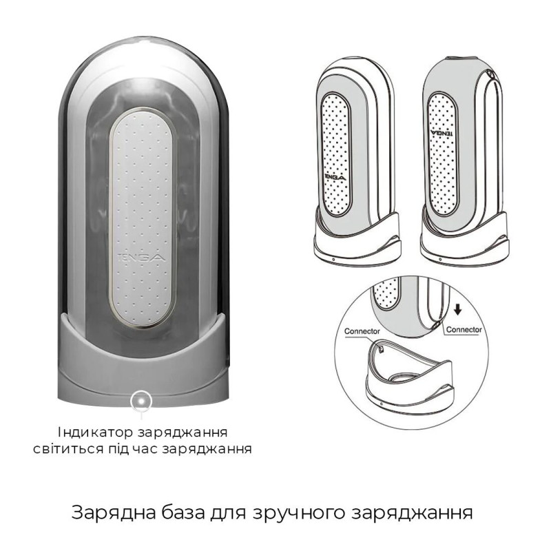 Детальний вигляд механізму складання Tenga Flip Zero Electronic Vibration White
